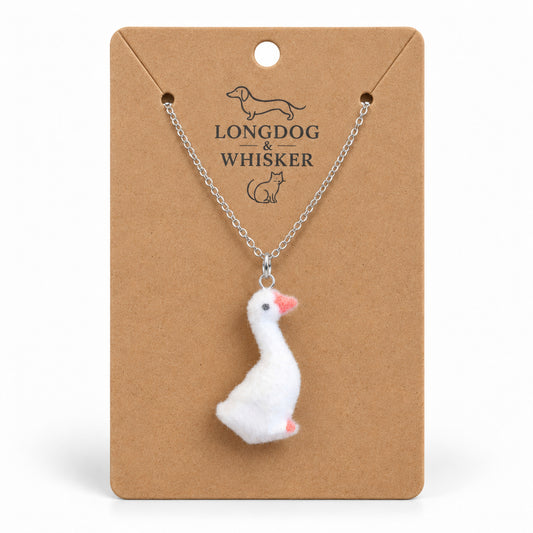 Fuzzy Goose Necklace on Longdog & Whisker product card