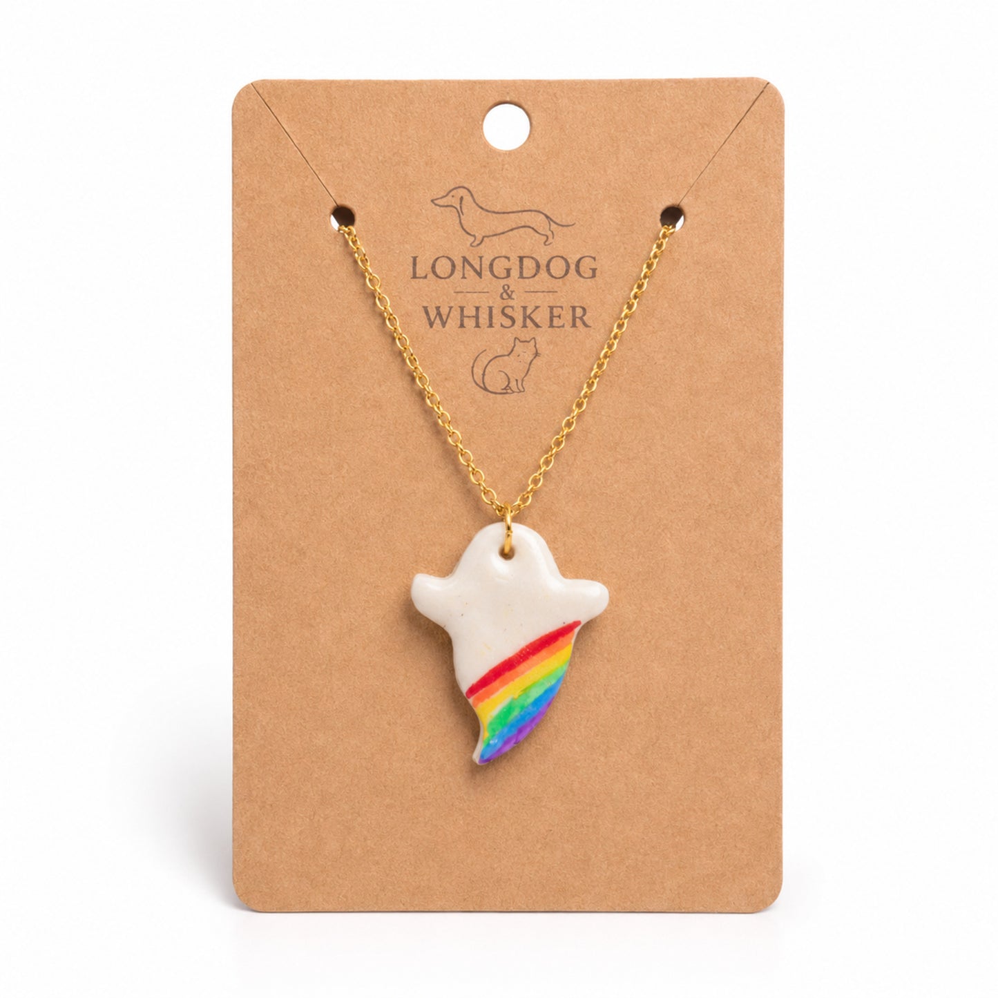Pride Ghost Necklace Gold Chain