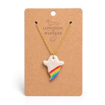 Pride Ghost Necklace Gold Chain