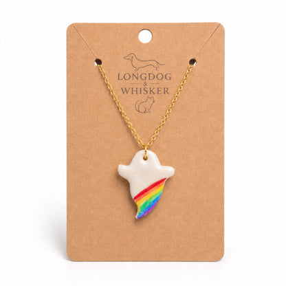 Pride Ghost Necklace Gold Chain