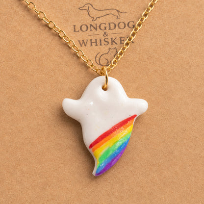 Pride Ghost Necklace Gold Chain