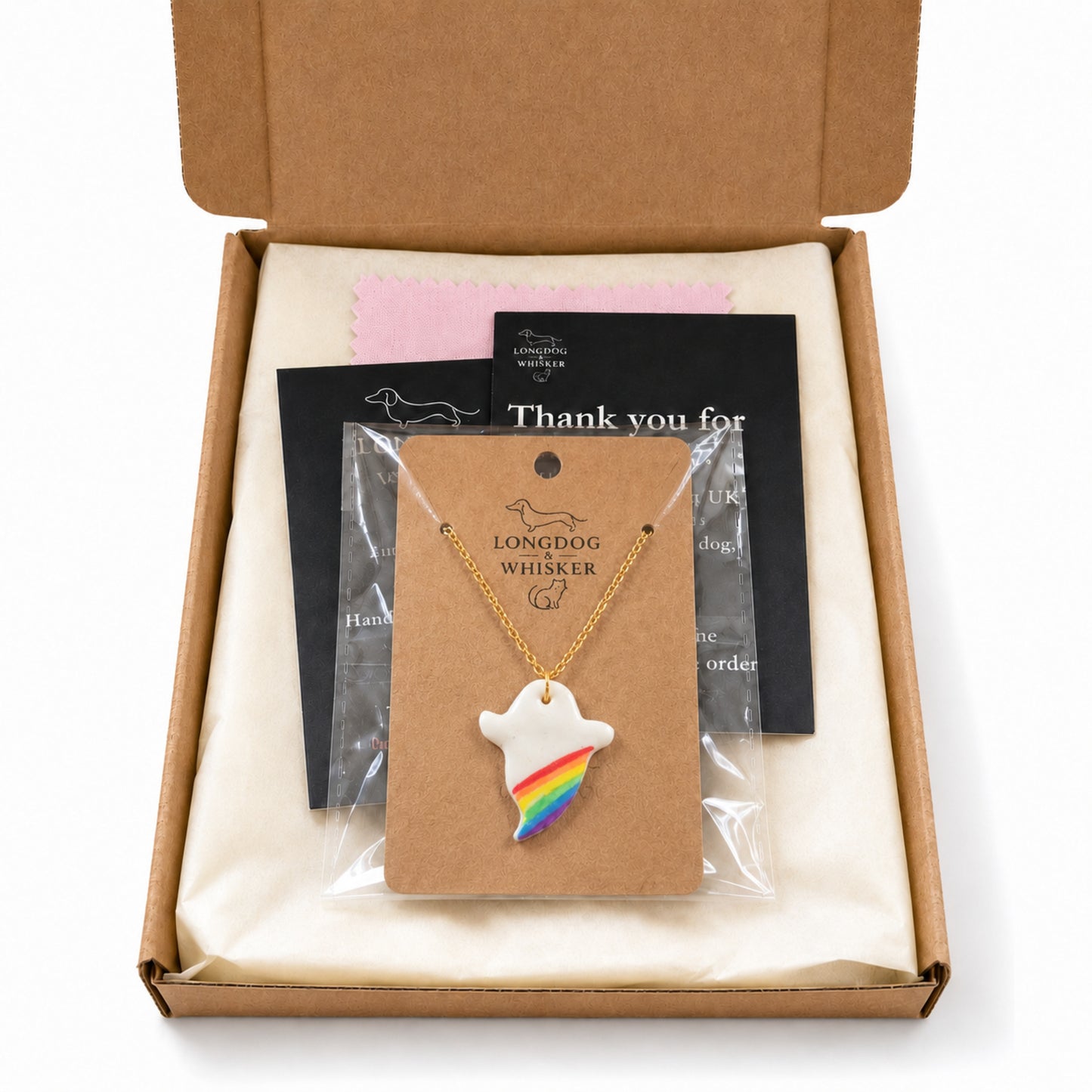 Pride Ghost Necklace Gold Chain