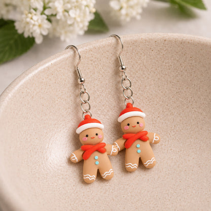 Gingerbread Earrings displayed in a lifestyle product photo