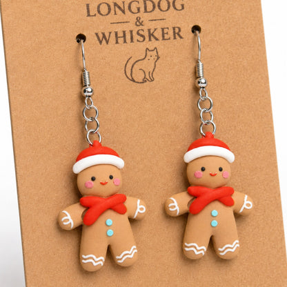 Close-up detail of Gingerbread Earrings