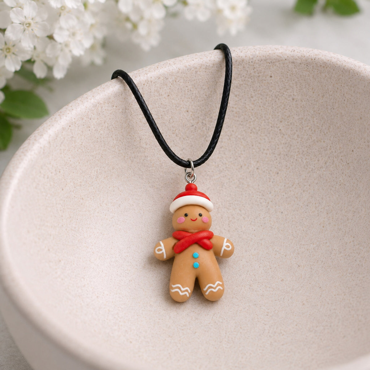 Gingerbread Necklace displayed in a lifestyle product photo