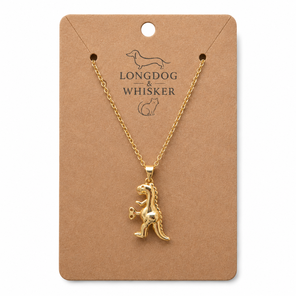 Clockwork Dinosaur Necklace by Longdog & Whisker
