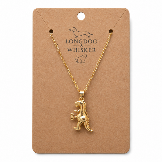 Clockwork Dinosaur Necklace by Longdog & Whisker