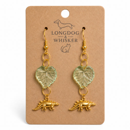 Spiky Steggy Earrings - Gold Hook by Longdog & Whisker