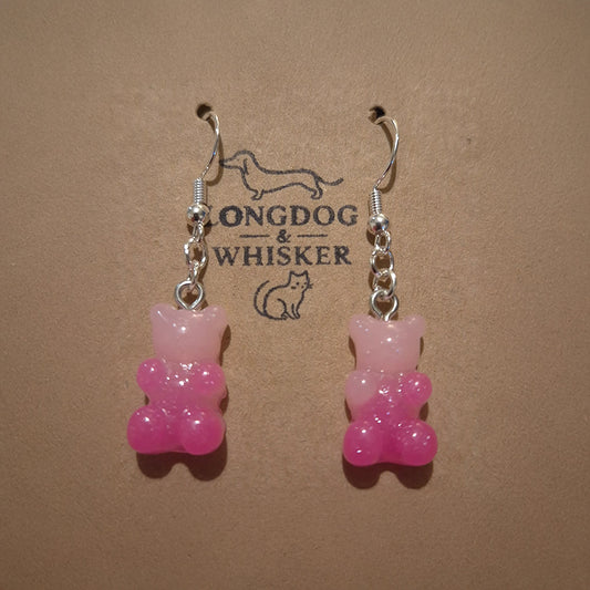 Gummy Bear Earrings - Light Pink/Dark Pink