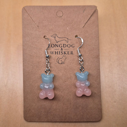 Gummy Bear Earrings - Cotton Candy