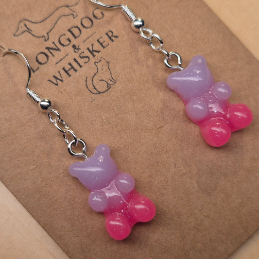 Gummy Bear Earrings - Lilac/Pink