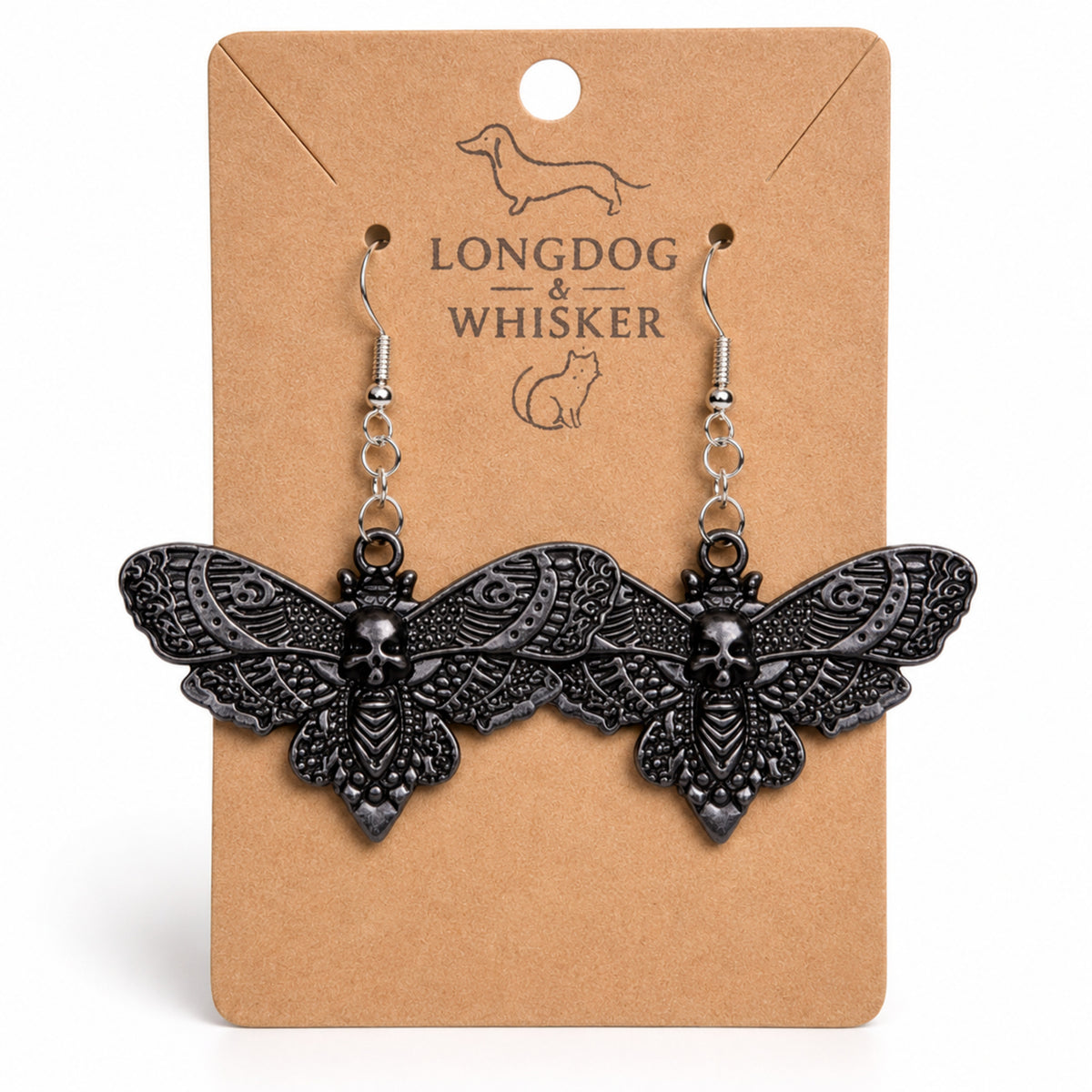 Black Butterfly Earrings by Longdog & Whisker