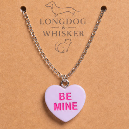 Close-up detail of Be Mine Necklace - Light Purple