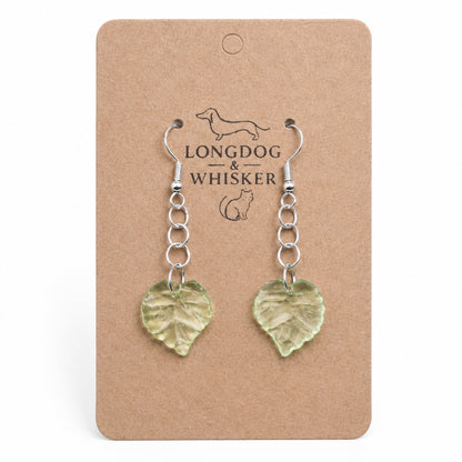 Leaf Earrings - Silver Hooks by Longdog & Whisker