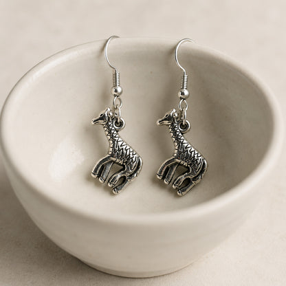 Metal Giraffe Earrings