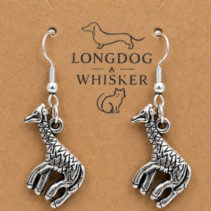 Metal Giraffe Earrings