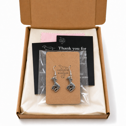 Metal Giraffe Earrings