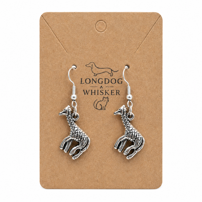 Metal Giraffe Earrings