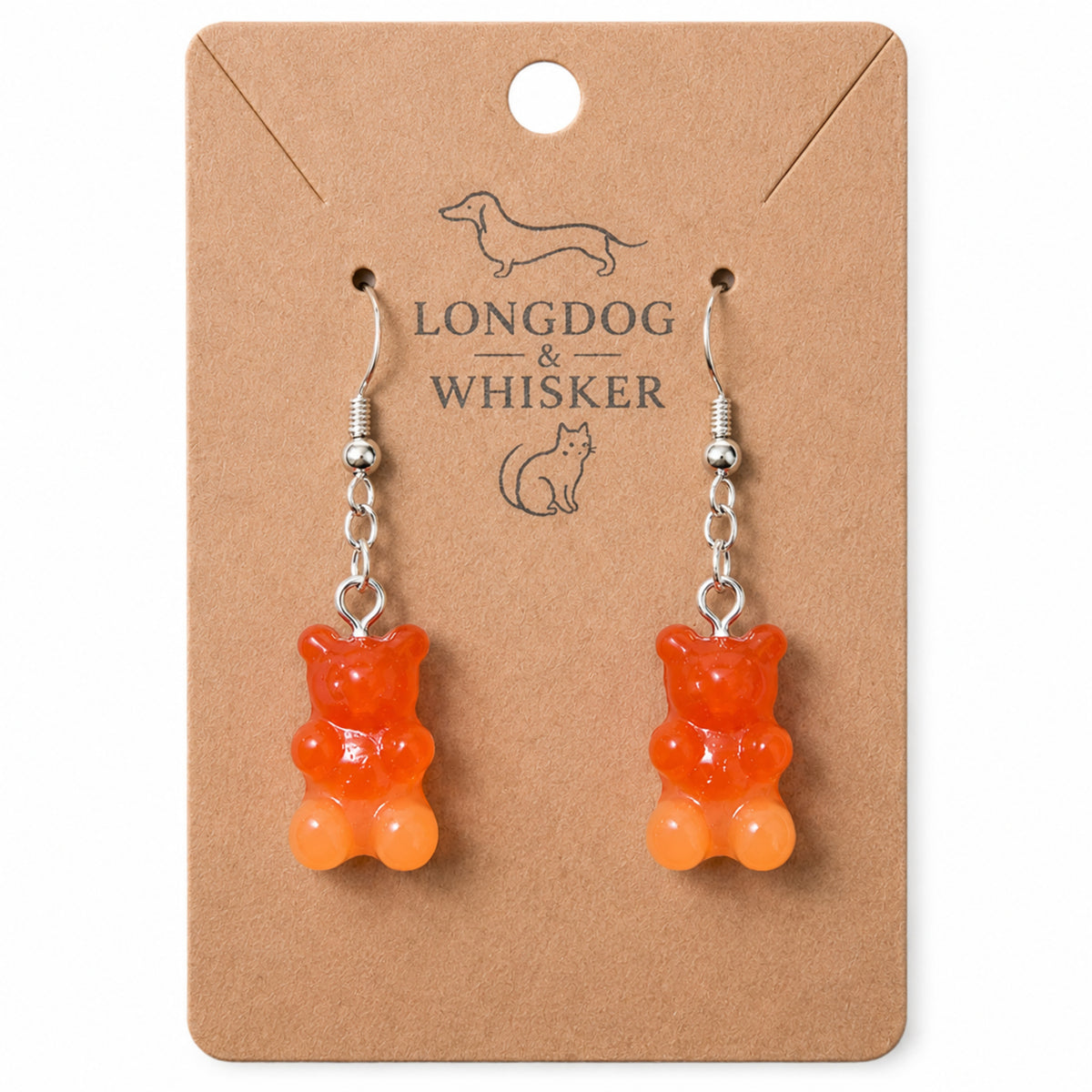 Gummy Bear Earrings - Orange by Longdog & Whisker