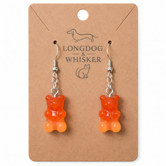 Gummy Bear Earrings - Orange by Longdog & Whisker