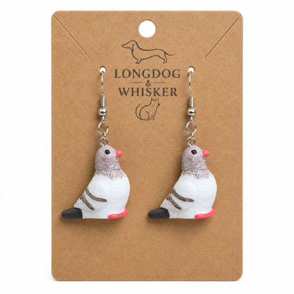 Pigeon Earrings by Longdog & Whisker