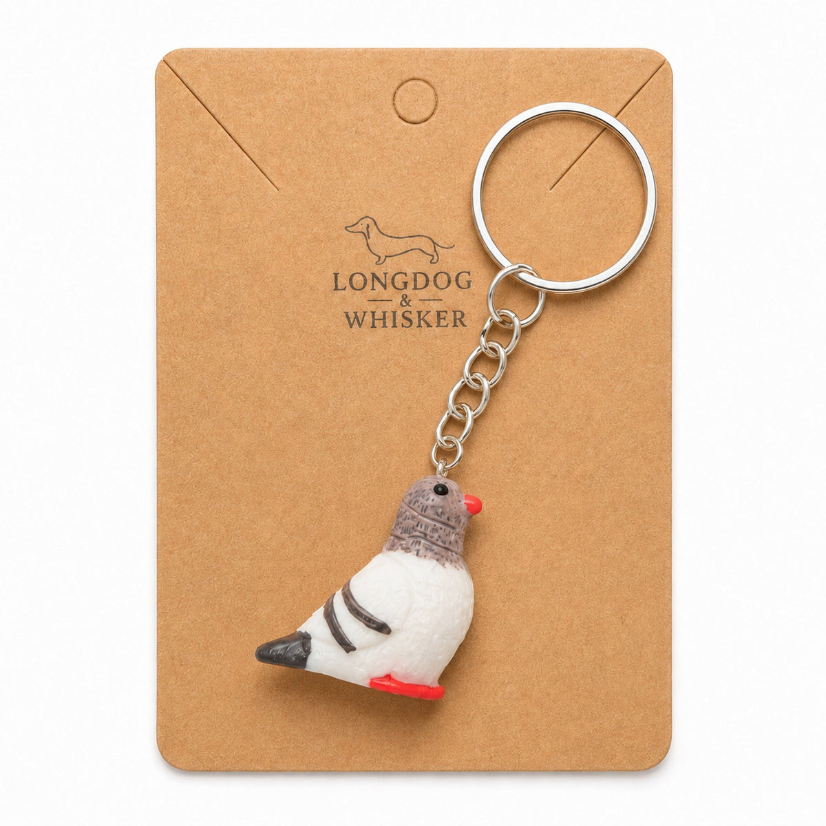 Pigeon Keychain Bag Charm by Longdog & Whisker