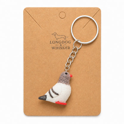 Pigeon Keychain Bag Charm by Longdog & Whisker