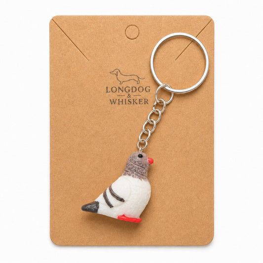 Pigeon Keychain Bag Charm by Longdog & Whisker