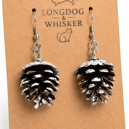 Close-up detail of Pinecone Earrings