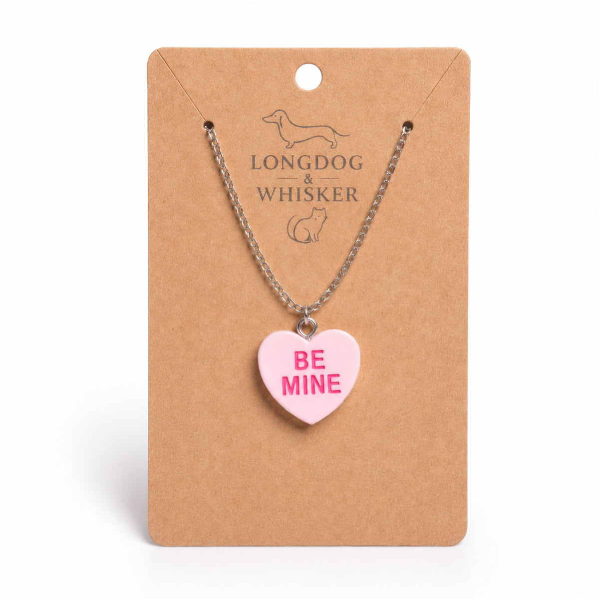 Be Mine Necklace - Pink by Longdog & Whisker