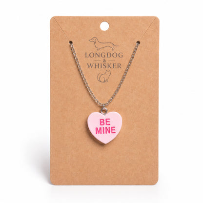 Be Mine Necklace - Pink by Longdog & Whisker