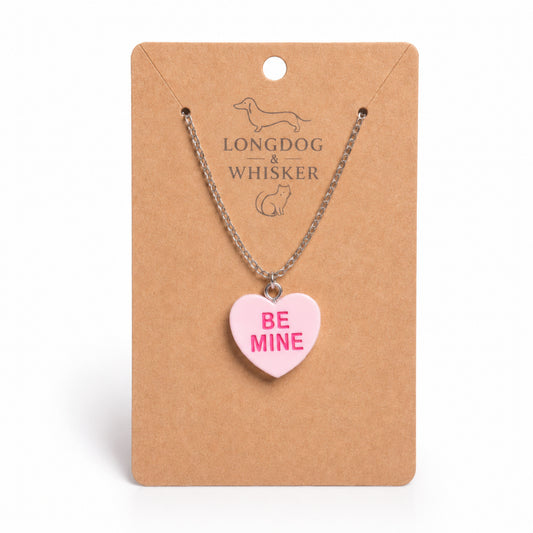 Be Mine Necklace - Pink by Longdog & Whisker