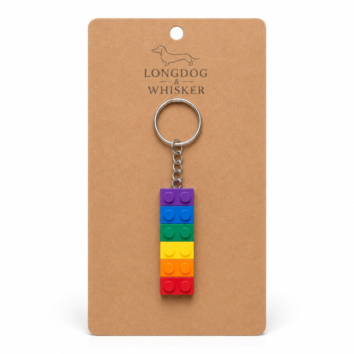 Pride Brick Keyring - Purple to Red by Longdog & Whisker