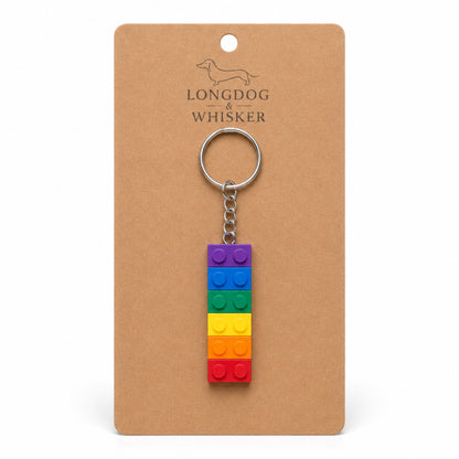 Pride Brick Keyring - Purple to Red by Longdog & Whisker
