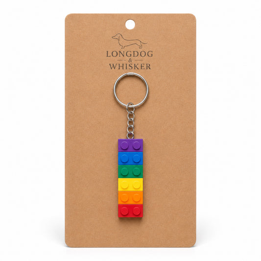 Pride Brick Keyring - Purple to Red