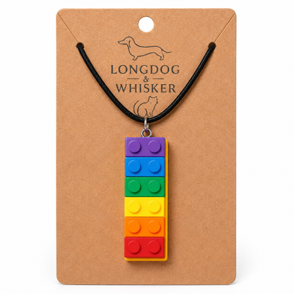 Pride Brick Necklace - Purple to Red by Longdog & Whisker
