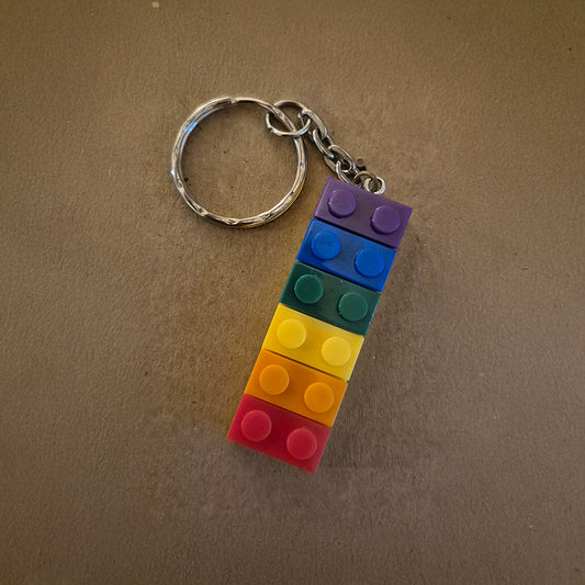 Pride Brick Keyring - Purple to Red