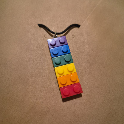 Pride Brick Necklace - Purple to Red