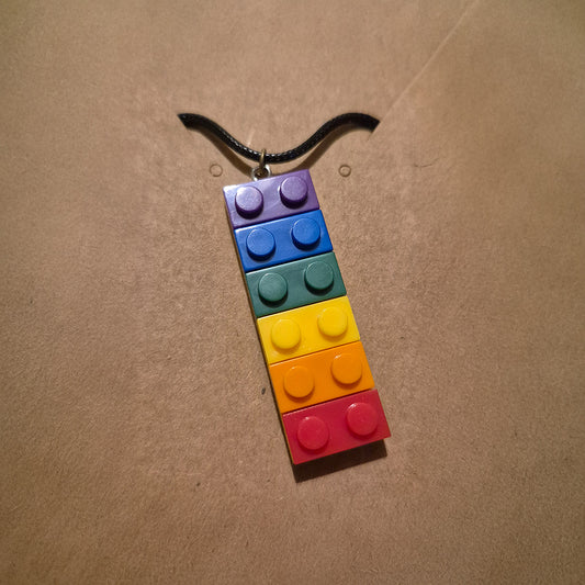 Pride Brick Necklace - Purple to Red