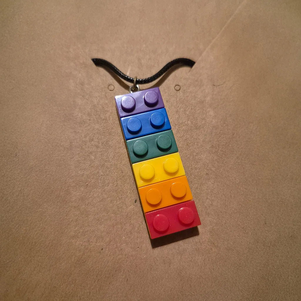 Pride Brick Necklace - Purple to Red