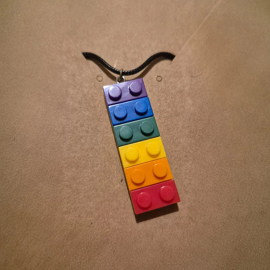 Pride Brick Necklace - Purple to Red