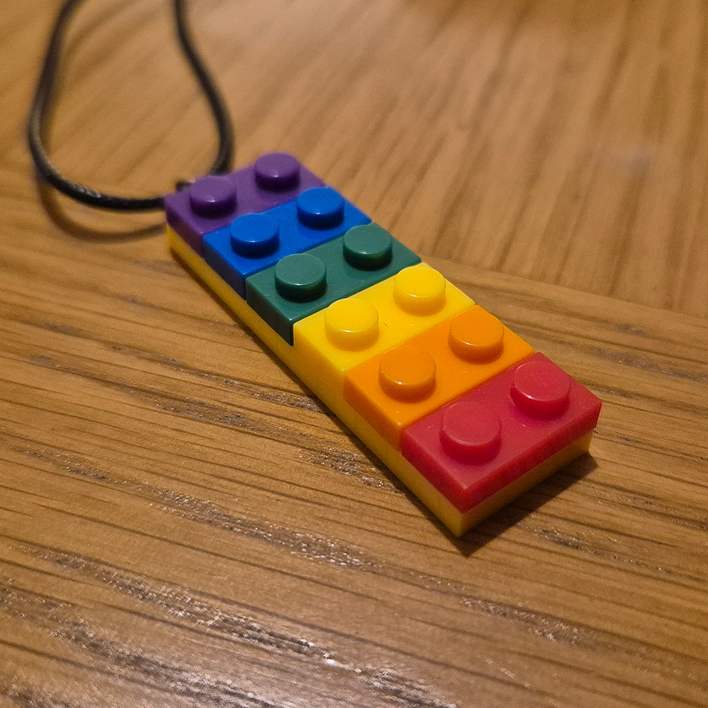 Pride Brick Necklace - Purple to Red