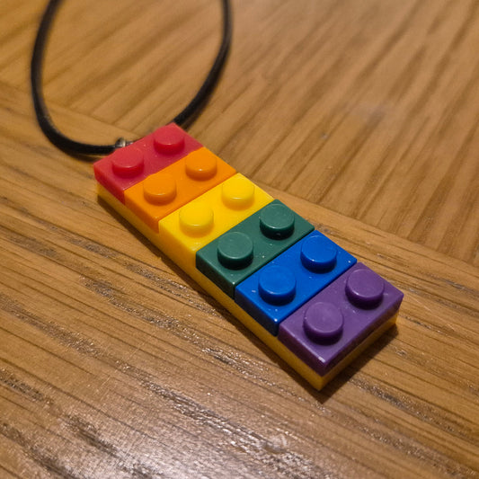 Pride Brick Necklace - Red to Purple