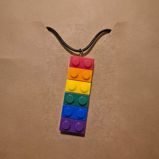 Pride Brick Necklace - Red to Purple