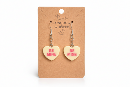 Be Mine Heart Earrings - Yellow