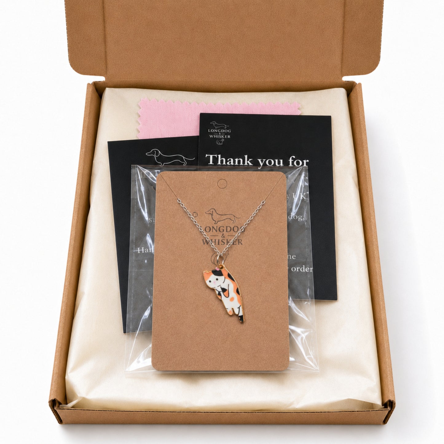 Scruffles Cat Necklace - Calico