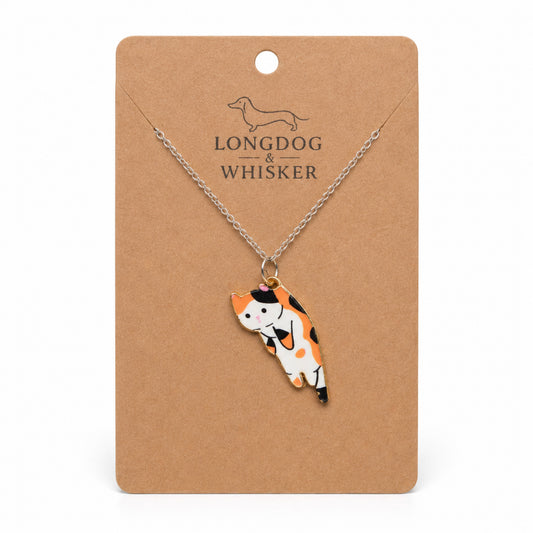 Scruffles Cat Necklace - Calico by Longdog & Whisker