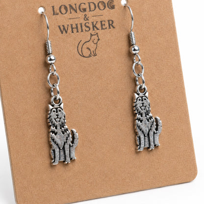 Silver Husky Earrings
