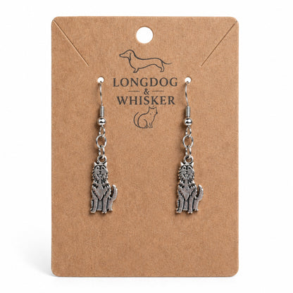 Silver Husky Earrings