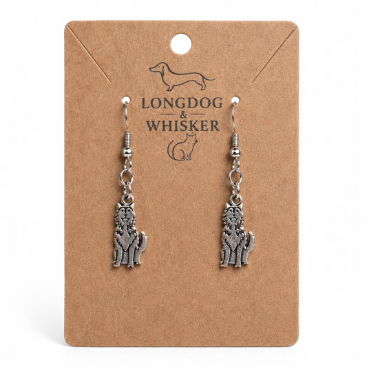 Silver Husky Earrings